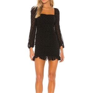 Lovers and Friends mini polka dot black dress